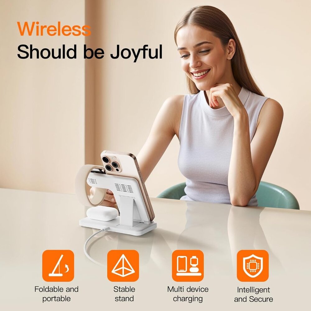 2025 3 in 1 Wireless Charger for iPhone 16 15 14 13 12 11 XR 8, Apple Charging - Picture 5 of 9